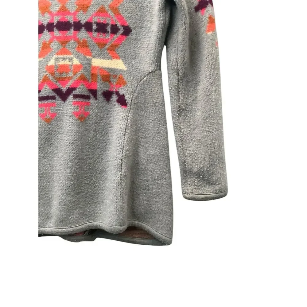 Free People We The Free Navajo Aztec Cardigan Wool Sweater Jacket Sz M - Picture 10 of 16